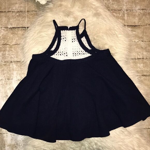 Lauren James Navy Cassidy Swing Tank Seersucker - Picture 3 of 7